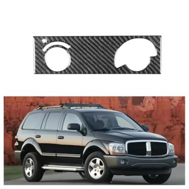 Imagem de IKUESM Compatible with Dodge durango 2004 2005 2006 2007 Car Accessories Carbon fibre interior trim Centre console Air-conditioning switch trim panel A/B/C models Black 1pc/set(Black-C)