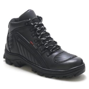 Imagem de Bota Tênis Motociclista Masculina Couro Palmilha Gel Macia - MMG BRASI