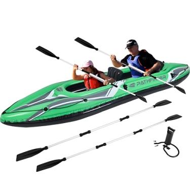 Imagem de Caiaque Inflavel Com Bomba de ar 2 Remos Para Pesca Passeio Kaiak 2 Pessoas 2 lugares plastico