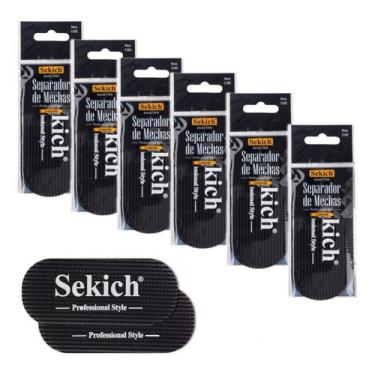 Imagem de Separador Divisor Prendedor Mechas Par Cabelo Atacado 6 Unid - Sekich