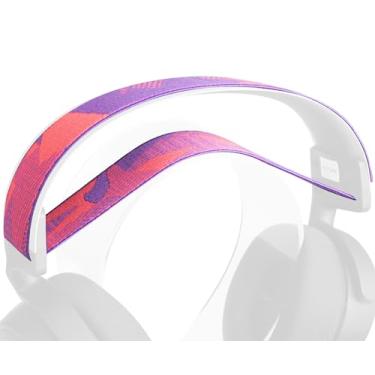 Imagem de SOULWIT Faixa de Cabeça Flexível de Tecido de Reposição para SteelSeries Arctis 7/7+/7X/7X+/7P/7P+/9/9X/Pro/Prime Fones de Ouvido, Almofada de Faixa de Cabeça para Reparo - Roxo