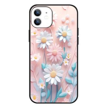 Imagem de OUYAGAOYUAN Capa de TPU compatível com iPhone 11, imagens de flores de argila à prova de choque com design exclusivo para mulheres e meninas