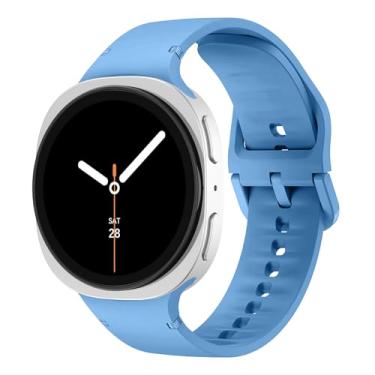 Imagem de Pulseira esportiva para Samsung Galaxy Watch 8 de 40 mm e 44 mm/8 Classic de 46 mm e feminina, sem lacunas, de silicone macio sem lacunas
