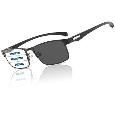 Imagem de GHDBFMB Óculos De Leitura Progressivos Masculinos Fotocrômicos, Lentes Transparentes, Multifocal, Transição Tr90, Tamanho 3,5