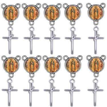 Imagem de Crucifixo + Entremeio NS Sra de Guadalupe 40 Peças terço - Tudo Em Met