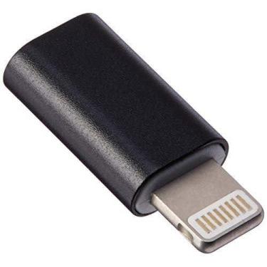 Imagem de Adaptador Micro Usb V8 Femea Para Lightning Macho 5, 6, 7, 8, X, XR, 1