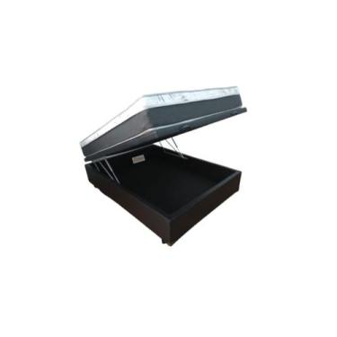 Imagem de Conjunto Cama Box Baú Casal Viúva Jadmax + Colchão Castor Class Medida