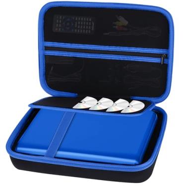 Imagem de Lebakort Capa de armazenamento compatível com DBPOWER 29.2 cm / Megatek 31.8 cm / HDJUNTUNKOR 30.5 cm / SQQBZZ 29.2 cm / ieGeek 29.2 cm / WONNIE 30.5 cm DVD Player portátil (capa preta + azul celeste)