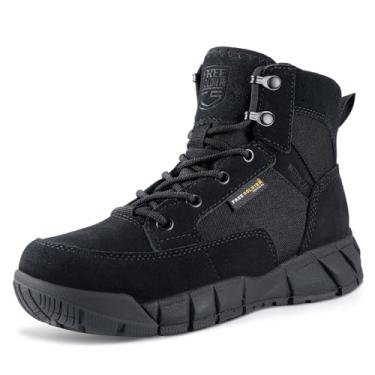 Imagem de FREE SOLDIER Botas de trabalho femininas táticas de caminhada 15,2 cm, leves, à prova d'água, botas militares para atividades ao ar livre (preta 38)
