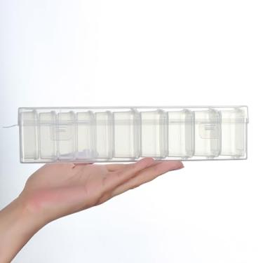 Imagem de Ieusew Recipiente de armazenamento de pintura de diamante, kit de acessórios de pintura de diamante com ferramentas, caixa de armazenamento à prova de choque para artesanato de diamante, organizador de miçangas de strass, 70 compartimentos