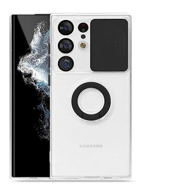 Imagem de Caso do suporte do anel de proteção da câmera para Samsung S23 S22 Ultra S23 Plus A73 A53 A13 A23 4G A52 A72 A32 A22 Tampa transparente, T5, para Samsung S23Ultra