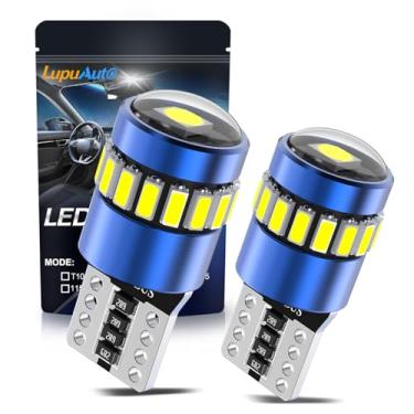 Imagem de lupuauto Lâmpadas LED T10 194 Amarelo âmbar, Canbus Livre de Erros 168 2825 W5W com 3014 Chips SMD Lâmpada LED para Cúpula de Carro Mapa Porta Instrumento Cortesia Luzes de Placa de Licença, Pacote