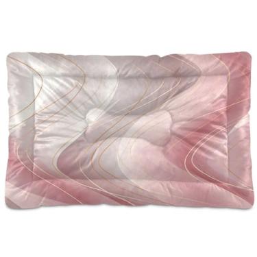 Imagem de Wassud Cama de cachorro com corações desenhados à mão em gradiente fofos, camas grandes para cães ao ar livre, tapete lavável para animais de estimação, cama de gato para dormir, viagens, 45 x 61 cm