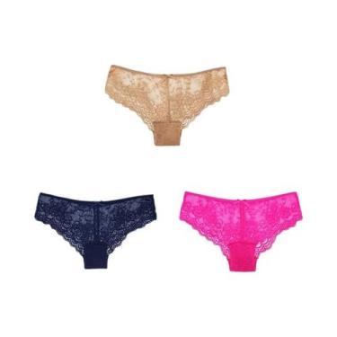 Imagem de Calcinhas Femininas Sexy De Renda Completa, Cintura Baixa, Respiráveis