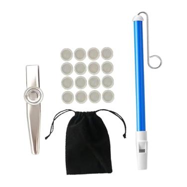 Imagem de TTETTZ Kazoo com Membranas, Parceiro de Guitarra, Flauta de Boca Portátil, Instrumento Musical para Adultos E Crianças Amantes Da Música em Apresentações de, Prata