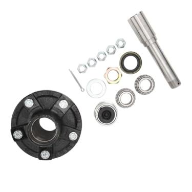 Imagem de TARSHYRY Kit de Eixo de Reboque de 2.000 Lb, Cubo de 5 Em 4,5 pol. Com Eixo Redondo de 1 pol., para Reboque de Barco de Carga