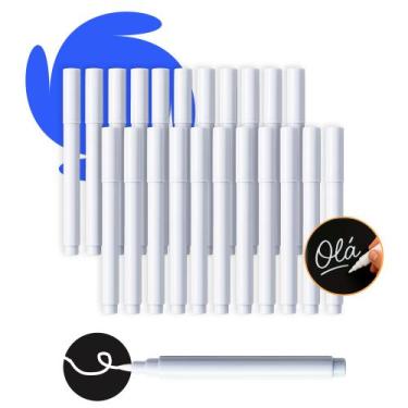 Imagem de Kit Canetas Giz Líquido Branca Para Quadro Preto E Óculos - Super Shop