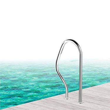 Imagem de KIDYBO 1 corrimão de segurança para entrada de piscina corrimão dobrável para piscina e acessórios de montagem completos trilho de escada de piscina