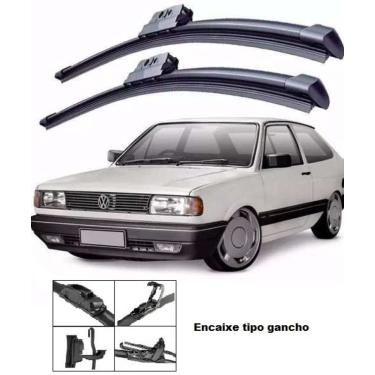 Imagem de Kit Palheta Limpador Parabrisa Para-brisa Dianteiro Gol Quadrado 1980 à 1996