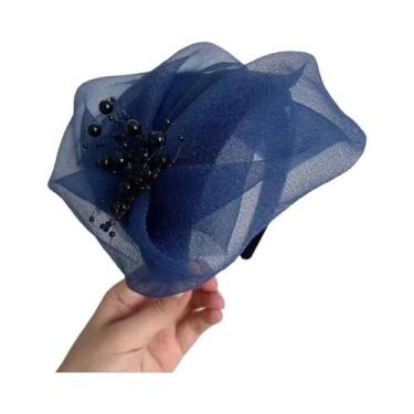 Imagem de Tiara Feminina Retrô Francesa Estilo Meio Chapéu Para Jantares E Event