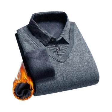 Imagem de Camisas Polo Listradas Slim Fit Para Homens, Moda De Outono, Pulôveres