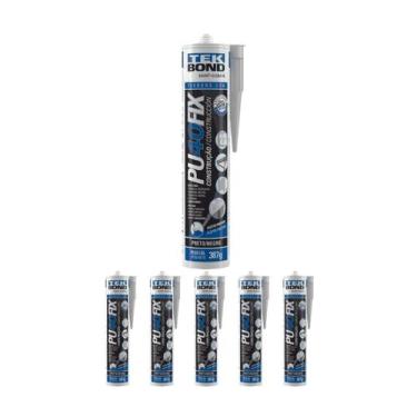 Imagem de Kit 6 Adesivo Pu40 Fix Preto Cartucho 387g Tekbond - Tek Bond