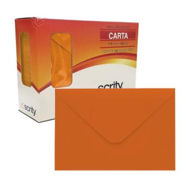 Imagem de Envelope Carta Scrity 80g 114x162mm C/100, Laranja