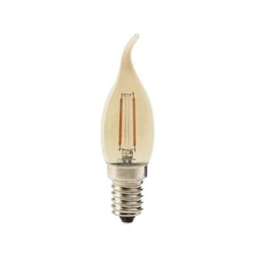 Imagem de Lâmpada Led Pix Filamento Vintage Vela Bico Torcido E14 âmbar Bivolt