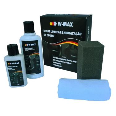 Imagem de Kit para Limpeza e Hidratação de Couro com 4 Peças W-MAX - Wurth