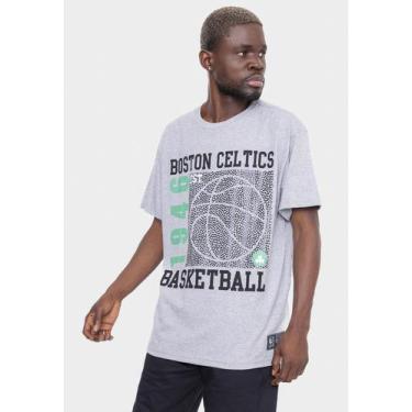 Imagem de Camiseta Nba Plus Size Since Time Boston Celtics Cinza Mescla