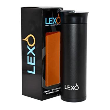 Imagem de LEXO Caneca de viagem inteligente com regulação de temperatura - tampa flip top (preta, 40 ml)