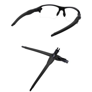 Imagem de MYCOURAG Hastes de substituição e pernas compatíveis com óculos de sol Oakley Flak 2.0/Flak 2.0 XL - Preto