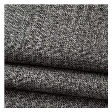 Imagem de Costura e Tecido Tecido De Linho De Cor Sólida 1 Jarda, Tecido De Estofamento Diy Para Cadeiras, Sofá, Cortinas De Toalha De Mesa, Pano De Linho Macio E Espesso, Lavável À Máquina (Color : Black gray