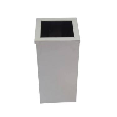 Imagem de Lixeira em Aço Inox 15L Aro Quadrada