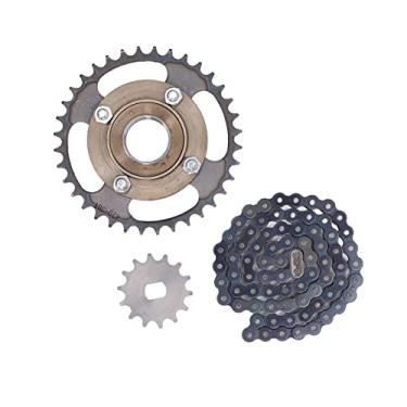 Imagem de Acessórios de Bicicleta, Aço de Metal 420 14 Dentes H Hole 12x17mm Roda Dentada 36 Dentes Pedaleira 76 Elos Conjunto de Corrente para Bicicleta