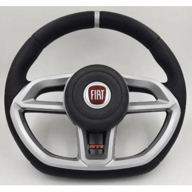 Imagem de Volante Esportivo Gti Prata Palio Fire Siena Com o Cubo - Fiat