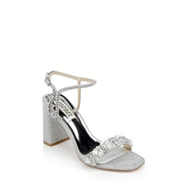 Imagem de Badgley Mischka Sandália feminina de salto bloco Tanisha, Prata, 6