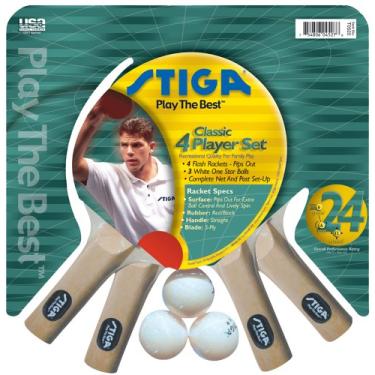 Imagem de STIGA T0520 Conjunto de tênis de mesa clássico para 4 jogadores Pips Out