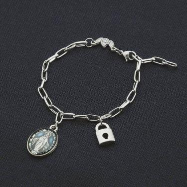 Imagem de Pulseira Consagração Cadeia Nossa Senhora Graças Resinada - Com Fé, 1 