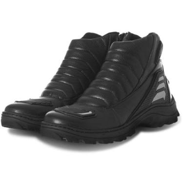 Imagem de Bota Masculina Coturno Couro Motociclista Pro Tork Combat Street Preto