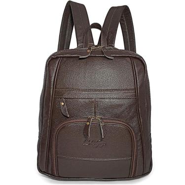 Imagem de Mochila Feminina Slim Compacta De Couro Para Notebook 14``