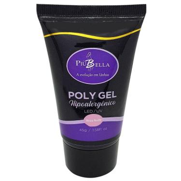 Imagem de Unhas De Gel Polygel Piubella Hipoalergênico Rosa Nude 45G