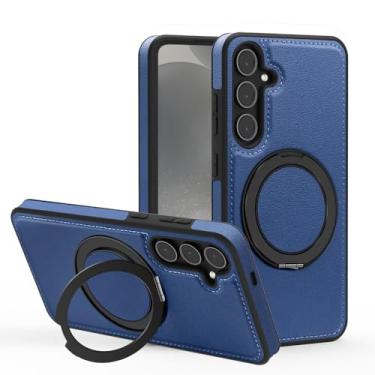 Imagem de Capa magnética com suporte de anel de metal rotativo 360 para Samsung Galaxy S25 Ultra S24 S23 S22 Plus S24 FE, azul, para Samsung Galaxy S22