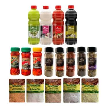 Imagem de Kit Temperos Molhos Completo Pote E Condimento Ltt Alimentos - NoBrand
