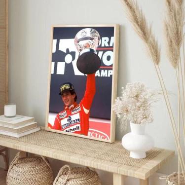 Imagem de Ayrton Senna Classic Vintage HD Qualidade Retro Wall Art Poster Para D