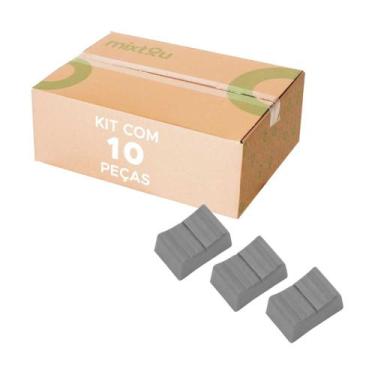 Imagem de 10x Botão Knob Mesa de Som Eixo 2x6mm - Deslizante - Cinza - PIX