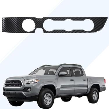 Imagem de Aunginsy Tampa do painel do interruptor de controle do botão do ar condicionado do console central compatível com Toyota Tacoma 2016-2023 controle central A/C botão de ajuste do botão interruptor