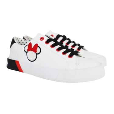 Imagem de Minnie Mouse Tênis feminino de cano baixo com cadarço, Branco, 40