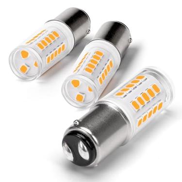 Imagem de Lâmpadas LED de 12 Volts 1142 1176 1076 1004 BA15D Branco Quente 2700K 5 Watts AC10-24 Volt DC10-30 Volts Substituição Carro RV Camper Marine Boat Trailer Luzes Interiores, Base de Contato Duplo
