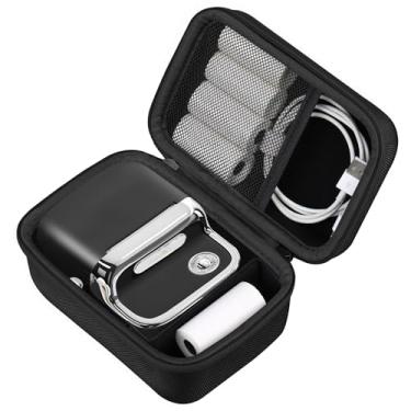 Imagem de RAIALL Estojo De Transporte Para Máquina Etiquetas Phomemo M150, Caixa Armazenamento Rígida Impressora Adesivos Bluetooth, Bolsa Viagem Com Bolso Malha E Cabo Usb, Preto